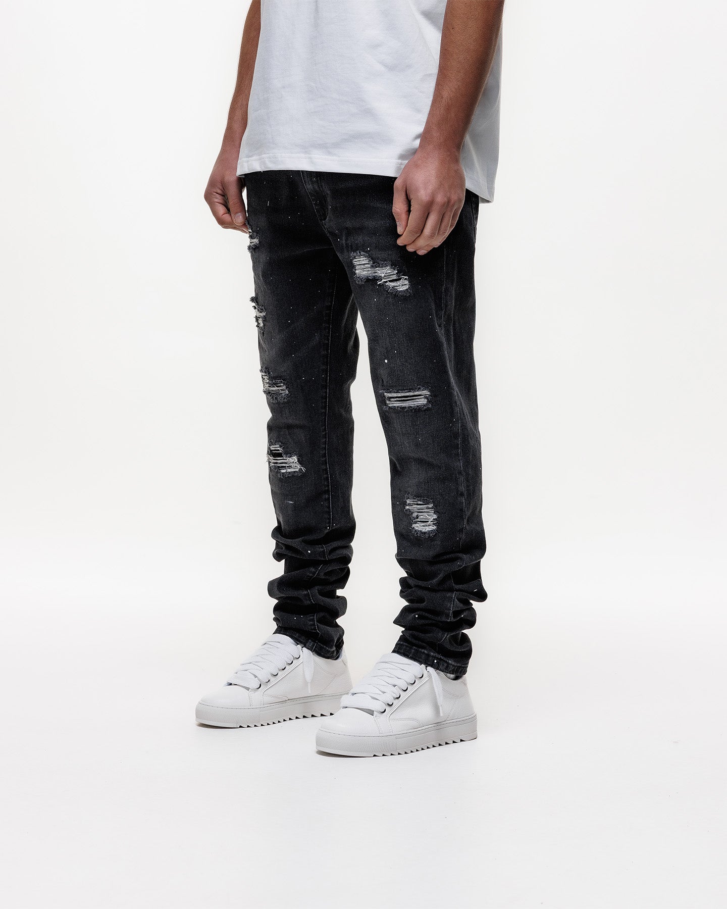 MAGIRI Ripped Slim Black Jeans